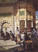 Hippolyte Berteaux Une fontaine a Constantinople (mk32) china oil painting reproduction